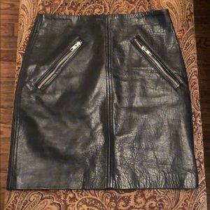 “Maje” leather skirt